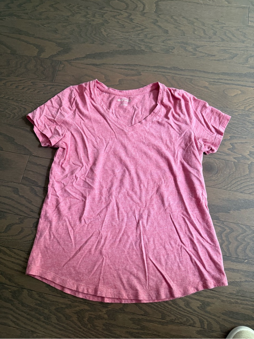 Eddie Bauer Heather Pink V-Neck Short Sleeve T- shirt woman’s size medium